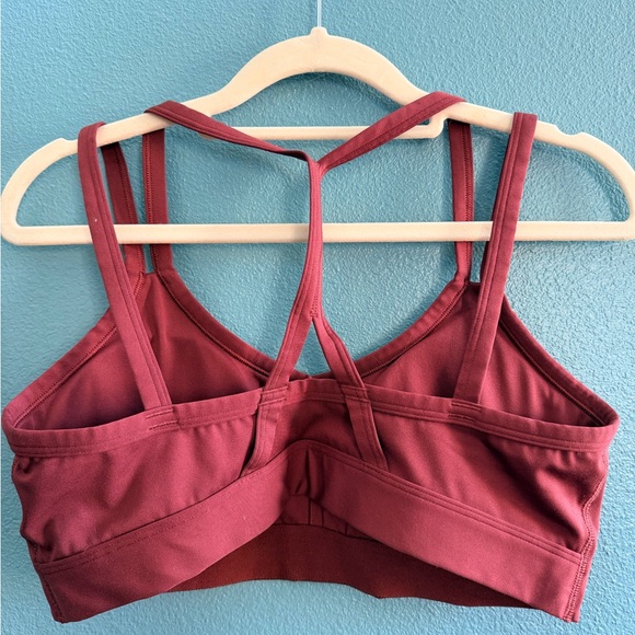 Gymshark Burgundy Strappy Sports Bra - Picture 2 of 3